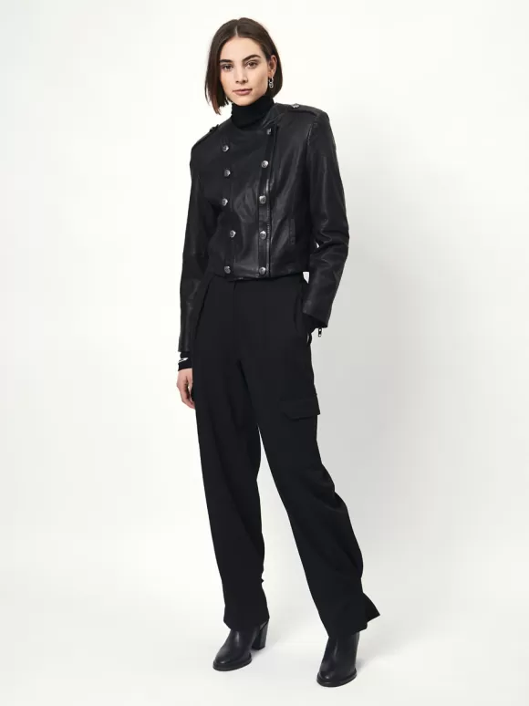 DANTE6 D6Ames Cropped Leather Jacket
