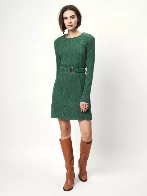 DANTE6 D6Anour Plisse Mini Dress