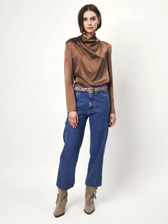 DANTE6 D6Ipsum Silk Drapey Top