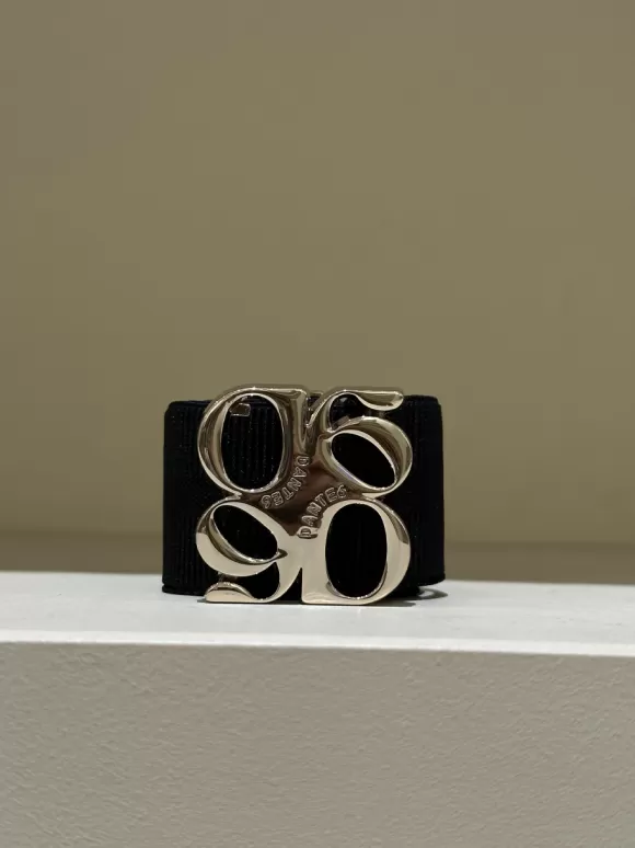 DANTE6 D6Motif Logo Tape Belt Gold