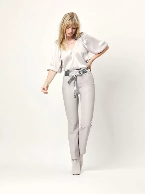 DANTE6 D6Nome Crp Flare Leren Broek