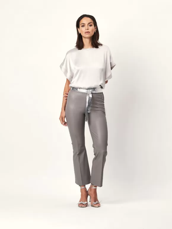 DANTE6 D6Nome Crp Flare Leren Broek
