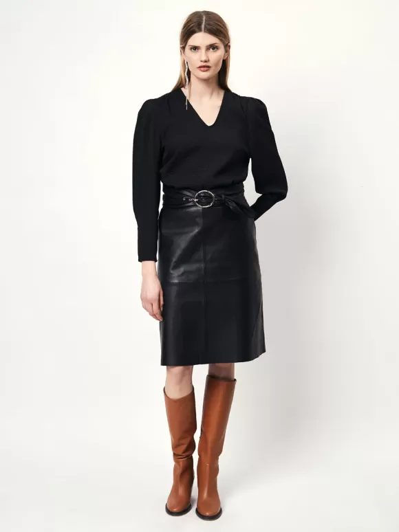DANTE6 D6Noora Leather Skirt