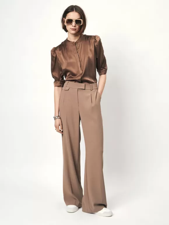 DANTE6 D6Pernaud Silk Smocked Blouse