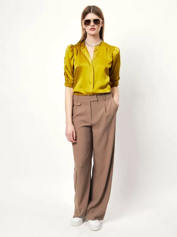 DANTE6 D6Pernaud Silk Smocked Blouse
