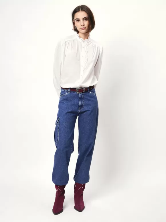 DANTE6 D6Rhea Sculped Lace Blouse
