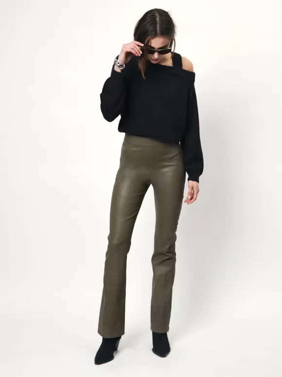 DANTE6 D6Tyson Flare Leather Pants