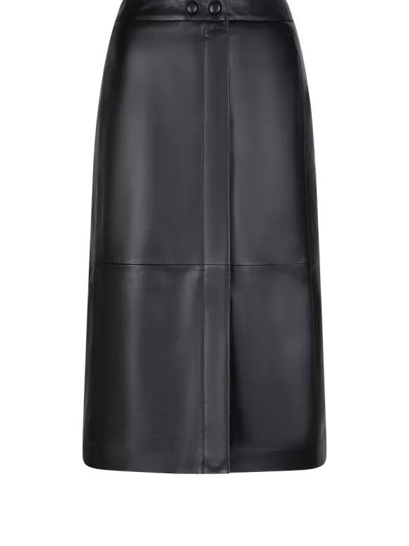 DANTE6 D6Yeva Leather Pencil Skirt
