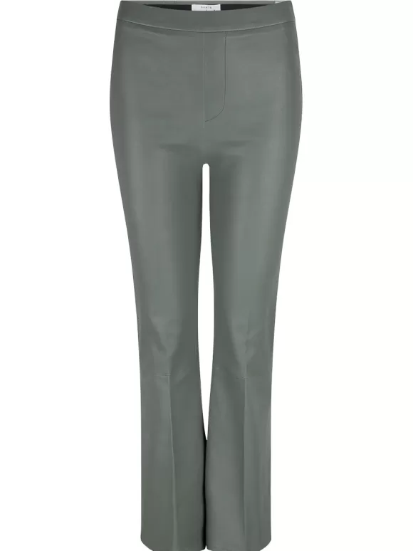 DANTE6 Tyson Crop Flare Leren Broek