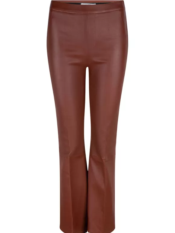 DANTE6 Tyson Crop Flare Leren Broek