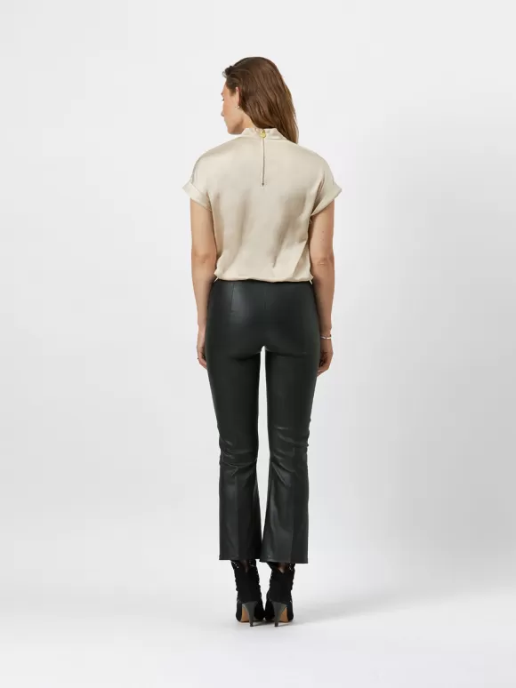 DANTE6 Tyson Leren Crop Flare Broek