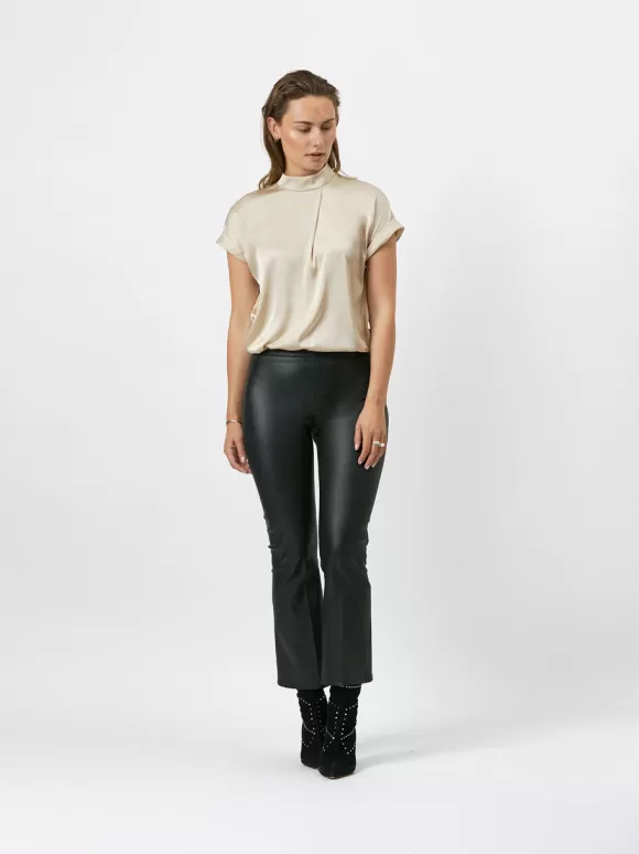 DANTE6 Tyson Leren Crop Flare Broek